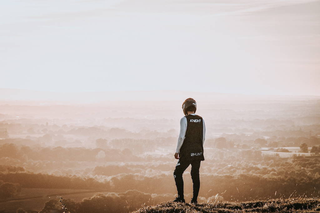 Dom Knight stood atop his local trails