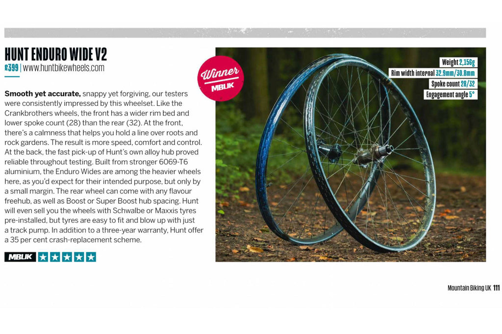 MBUK Group Test Winner - Hunt Enduro Wide MTB Wheelset