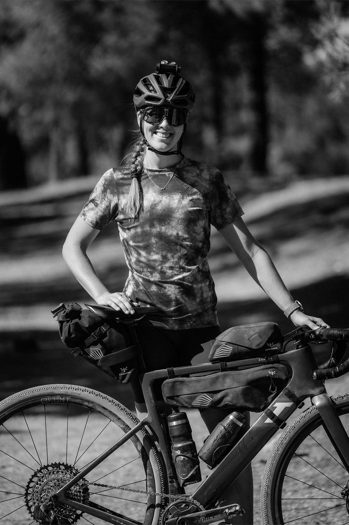 Cynthia with her bike at Badlands 2023