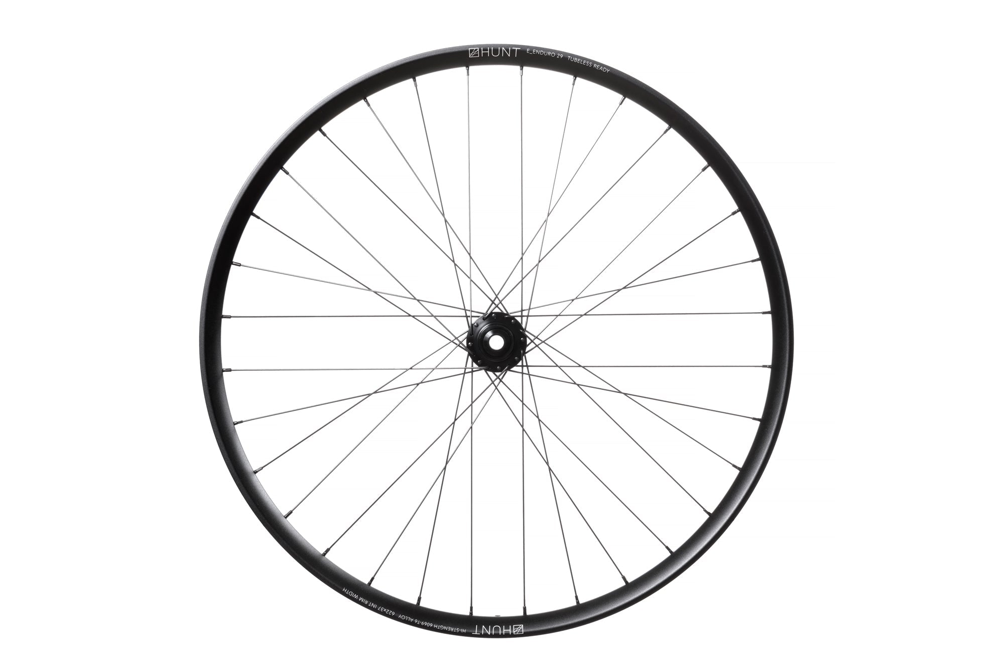 <html><h1>Rims</h1><i>The E_Enduro Wide rim includes details which are high on the durability factor to make sure you finish every ride or stage. The 6069-T6 (+69% tensile strength vs 6061-T6) welded rim sticks with the wider-is-better mantra with an internal 37mm (internal) width. Optimized for 2.5"-2.8" tyres, the E_Enduro Wide rim provides support to the tyre during hard cornering or hucking off that step-down you've been eying off for a few months!</i></html>